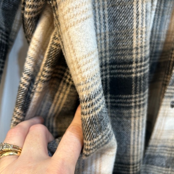 Laundry Bohemian Shacket Plaid Collared Snap Button Front Belted Women’s Sz XL - Picture 5 of 10